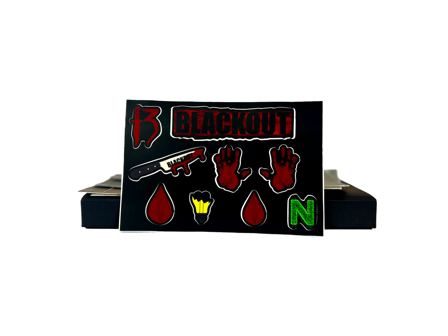 Limited Edition BLACKOUT Sticker Sheet 🔪 Dystopian Thriller Collectible 💀
