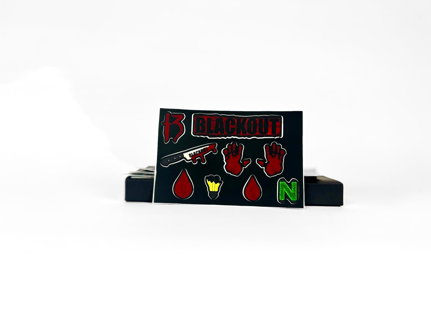 Limited Edition BLACKOUT Sticker Sheet 🔪 Dystopian Thriller Collectible 💀